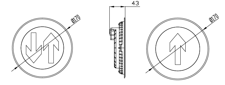 文件:J-BLJC-1LREⅠ0.3W-11M5XA玻璃双向地埋标志灯 尺寸.png