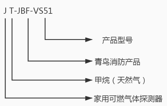 文件:JT-JBF-VS51家用可燃气体探测器(甲烷CH4) 型号组成.jpg