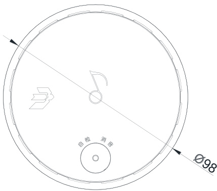 文件:JTW-ZF-JBF-W1110独立式感温火灾探测报警器 图 2 顶部示意图.jpg