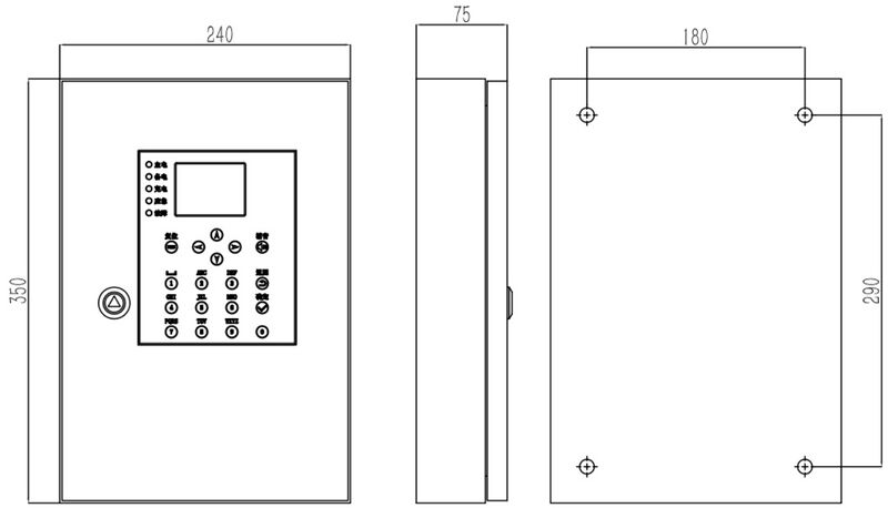 文件:J-C-11S83B应急照明控制器 图 2.1 外形尺寸图.jpg