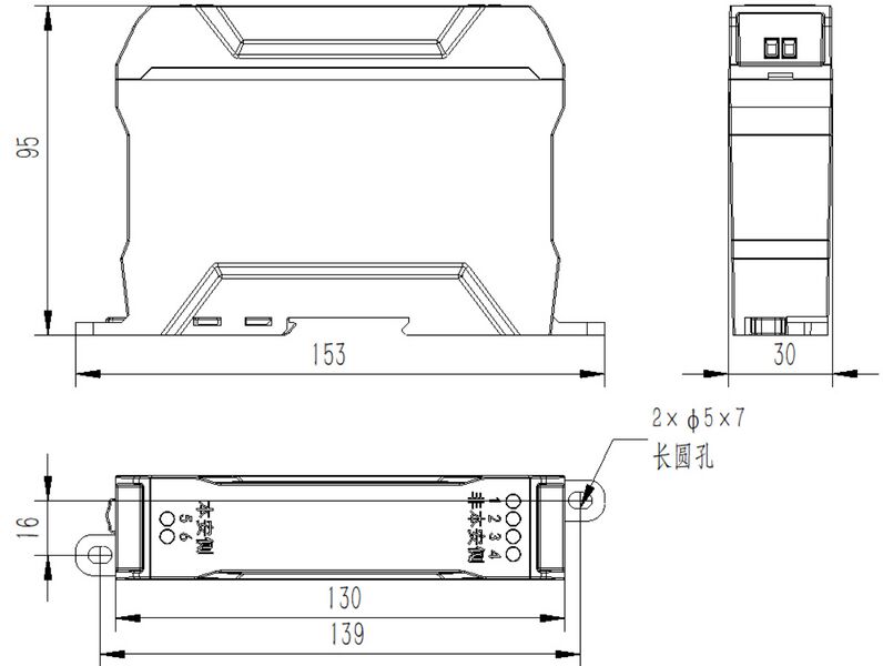 文件:JBF-SG11 总线隔离式安全栅 图 1 外形及安装尺寸图.jpg