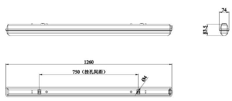 文件:J-ZFZC-E12W-16Z6LDA （单支三防支架） 自带电条管灯 尺寸.png