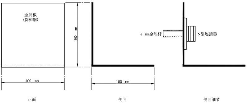 文件:电磁兼容 试验和测量技术 射频场感应的传导骚扰抗扰度 GB 17626.6-2017 图A.3 参考平面尺寸.jpeg