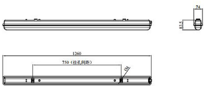 文件:J-ZFJC-E18W-16Z3 T8条管灯 尺寸.jpg