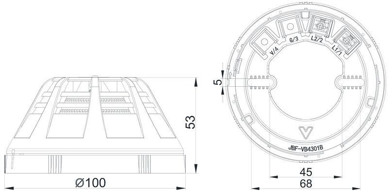 文件:JTF-GOM-JBF5000C点型复合式感烟感温火灾探测器 图 1 外形及安装尺寸图.jpeg