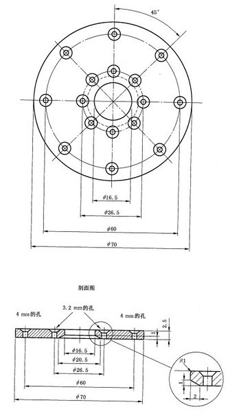 文件:电磁兼容 试验和测量技术 静电放电抗扰度试验GB 17626.2-2018 图C.4 同轴靶的机械图.jpeg