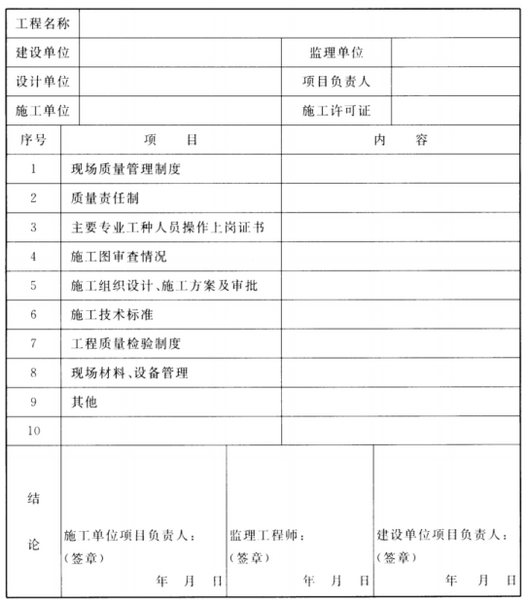 文件:自动喷水灭火系统施工及验收规范GB50261-2017 表B施工现场质量管理检查记录.png